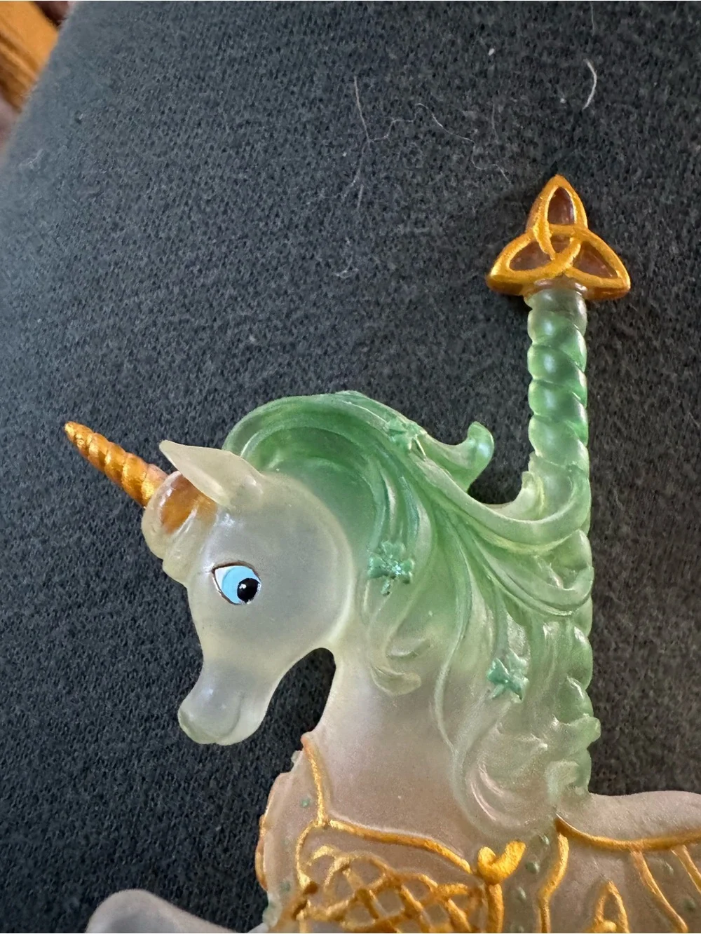 Rare-Irish luck of the Irish Unicorn Carousel Collection by Hamilton Collection